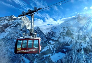 Sunnbueel Luftseilbahn im Winter