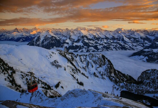 Luftseilbahn Stockhorn im Winter