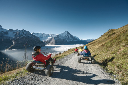 grindelwald first sommer mountain cart eiger