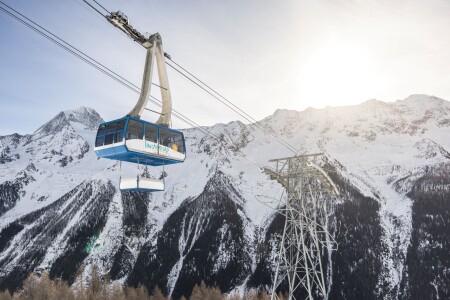 Luftseilbahn Lauchernalp Winter 2