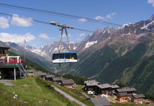 Luftseilbahn von Wiler auf die Lauchernalp im Lötschental