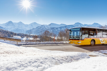Postauto Beatenberg Winter
