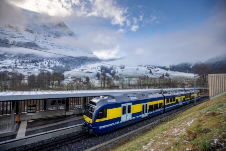 Grindelwald Terminal Bahnhof BOB Richtung Grindelwald Winter